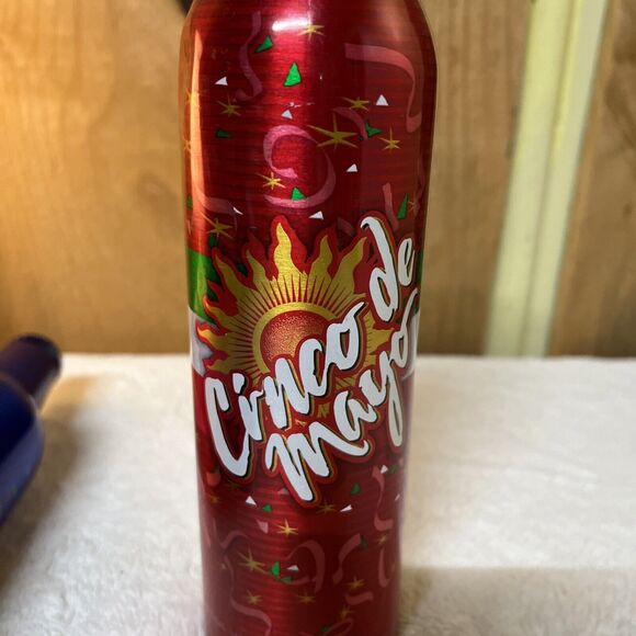 Lot of 2 Cinco de Mayo Aluminum Bottles Bud Light Blue Budweiser Red - Picture 9 of 10